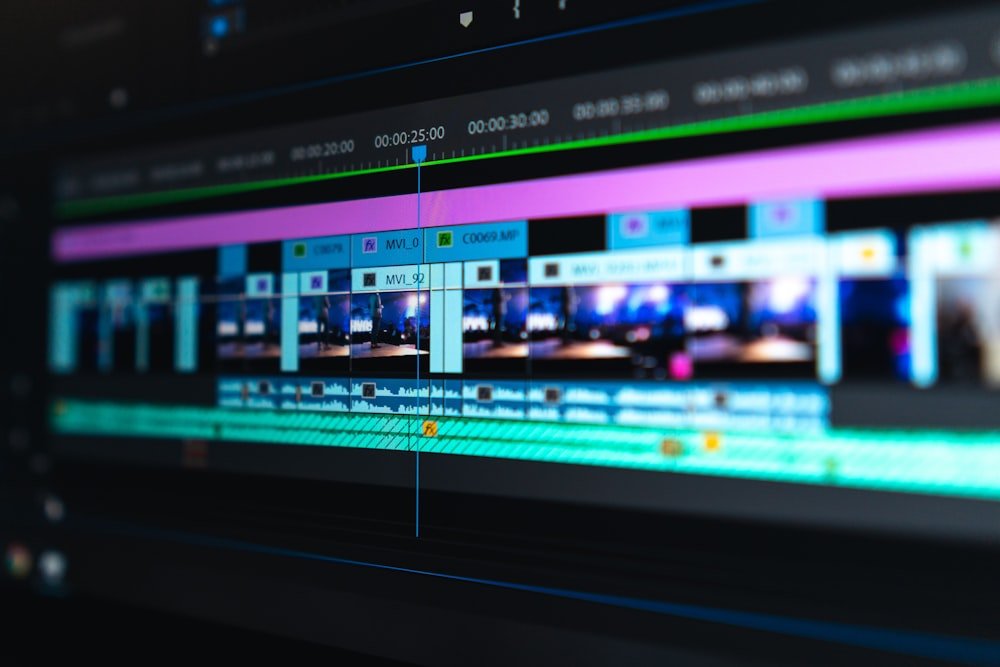 Video editing timeline in post-production