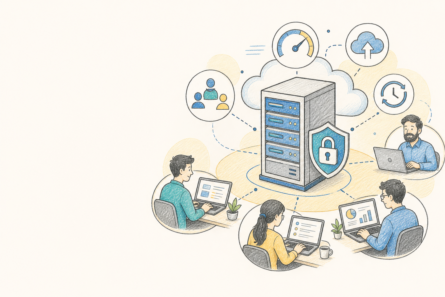 TallyPrime Server key benefits illustration